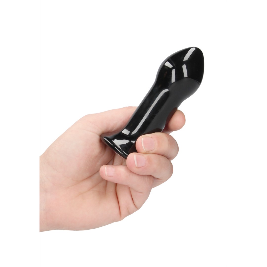 Pluggy - Glass Vibrator with Suction Cup