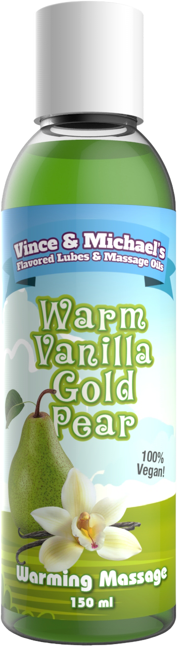 Warm Vanilla Gold Pear - Massageolie med Smag