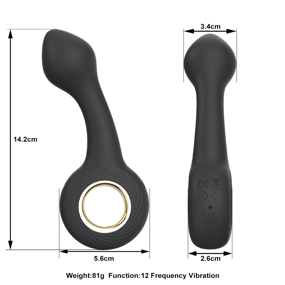 Rechargeable Curved Silicone Butt Plug