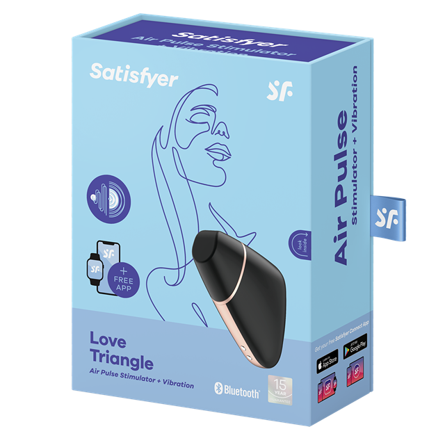 Love Triangle Air Pulse Stimulator + Vibrations