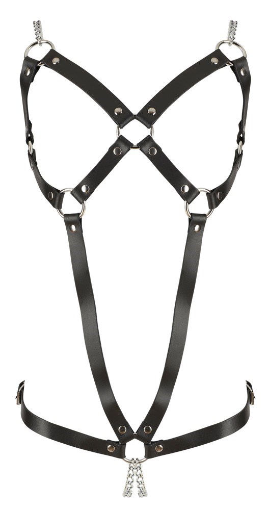 Læder Harness med Kæder S-L