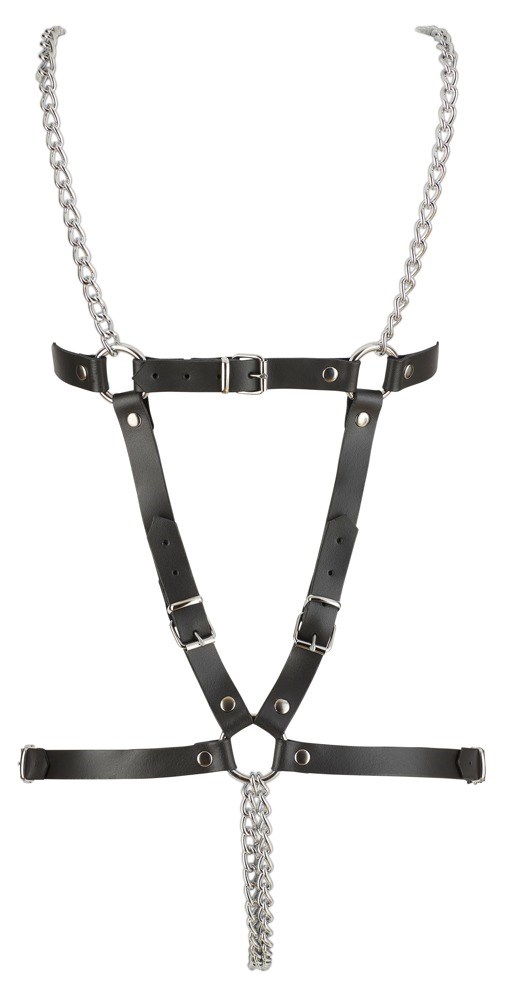 Læder Harness med Kæder S-L