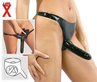 Latex Trusse Med 3 Dildos