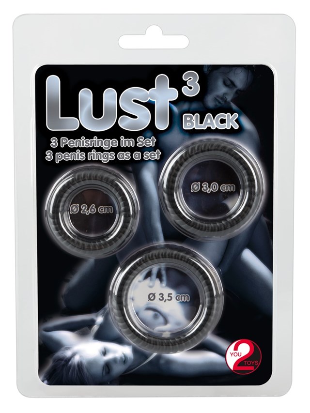 LUST 3 stk. Silikon penisringe