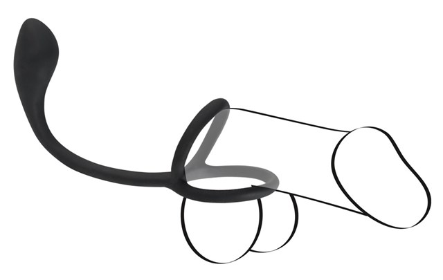 Cock & Ball Ring with Buttplug