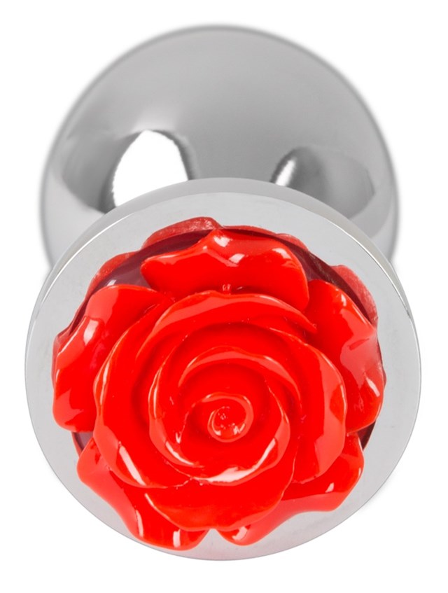 Analplug med Smuk Rød Rose