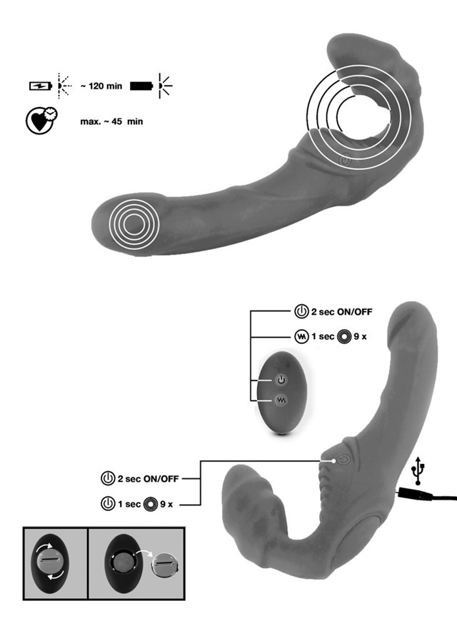 Vibrating Strapless Strap-on 2