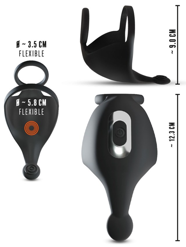 Cock Ring with RC Ball Massager