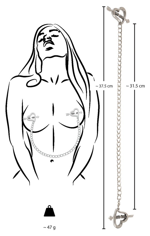 Hjerteformede Nipple-clamps
