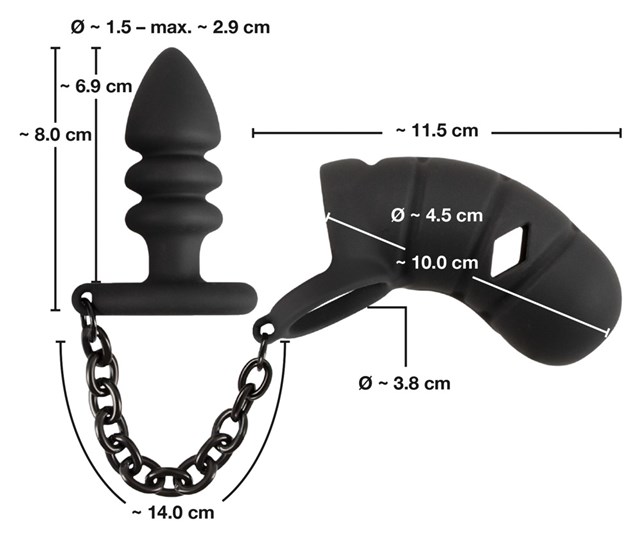 Cock Cage with Butt Plug