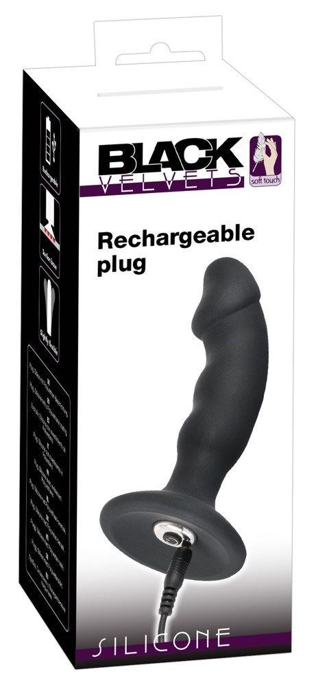 Opladelig semi-realistisk silikone anal plug