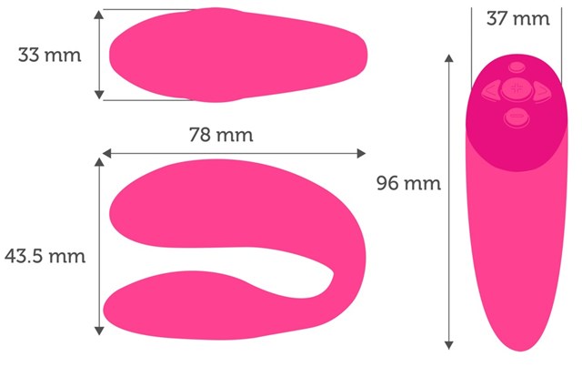 Chorus Pink - Par-vibrator med trykfølsom fjernbetjening