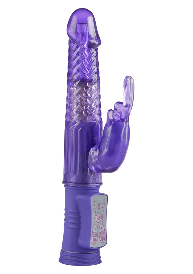 Happy Hugging Bunny Med Roterende Kugler - Purple