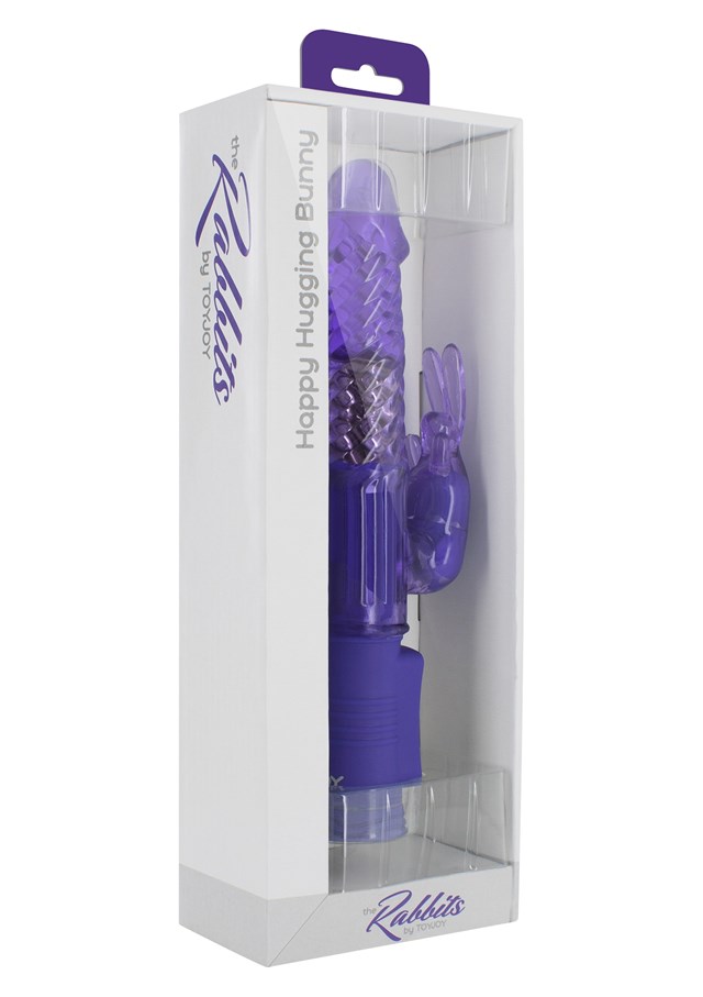Happy Hugging Bunny Med Roterende Kugler - Purple