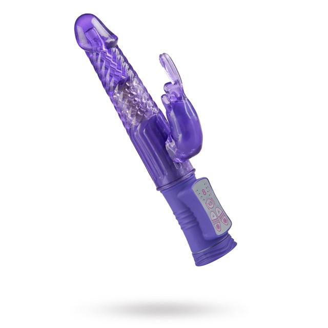 Happy Hugging Bunny Med Roterende Kugler - Purple