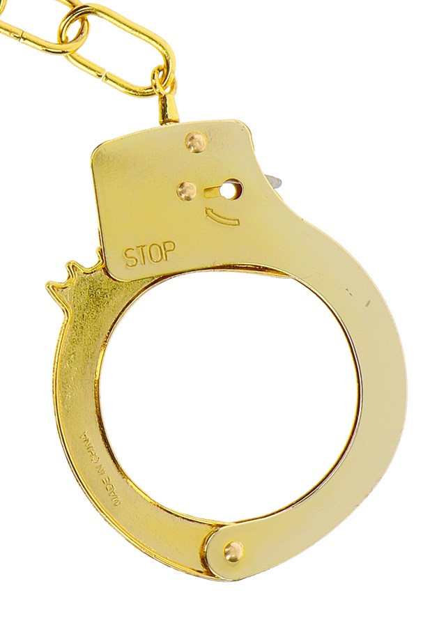 METAL HANDCUFFS - GULD