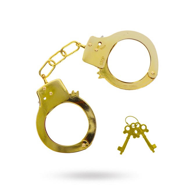 METAL HANDCUFFS - GULD