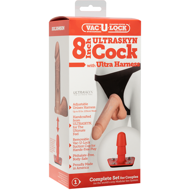 Vac-U-Lock 21cm Dildo og Ultra Harness