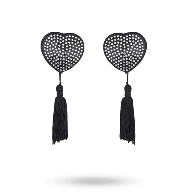 TOYZ4LOVERS Heart Shine Nipple Tassels Black