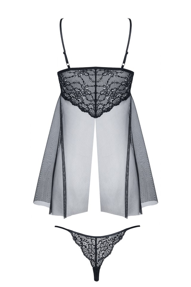 Clotilde - Sæt med Baby Doll Top og G-streng