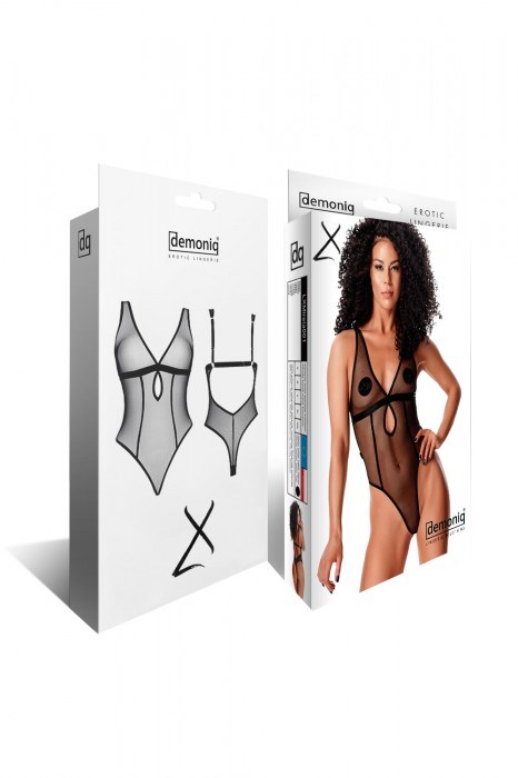 MIREIA - Gennemsigtig Sort Bodystocking