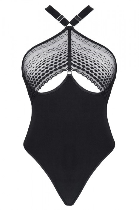 TRINI - Halterneck sort bodystocking