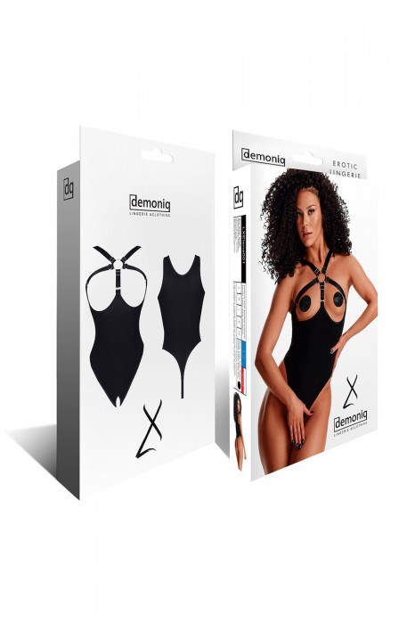 ELENA - Sort Bodystocking Bundløs