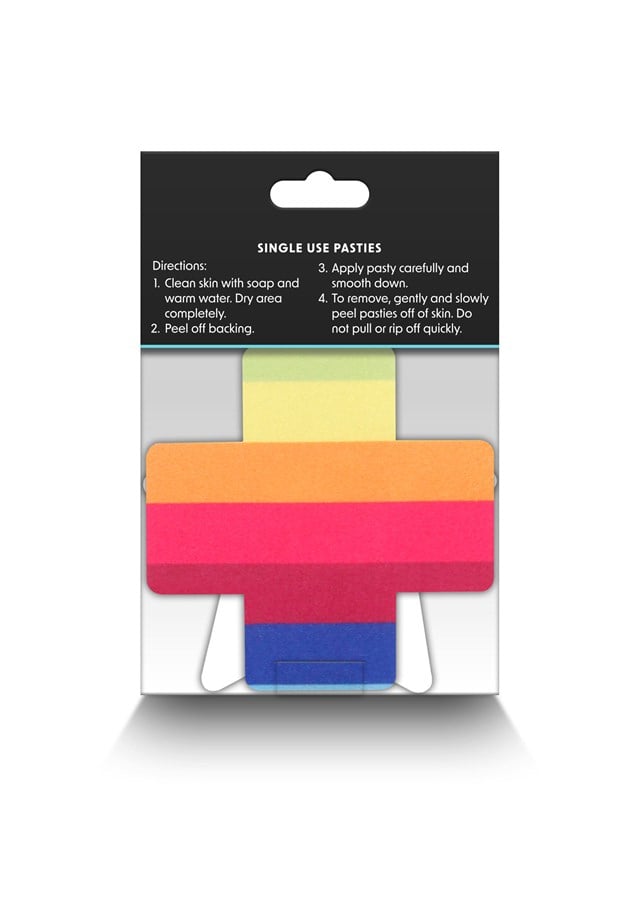 RAINBOW PASTIES X & STARS 2-PAIR