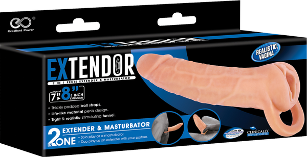 2-IN-1 EXTENSION & MASTURBATOR 20,5 CM