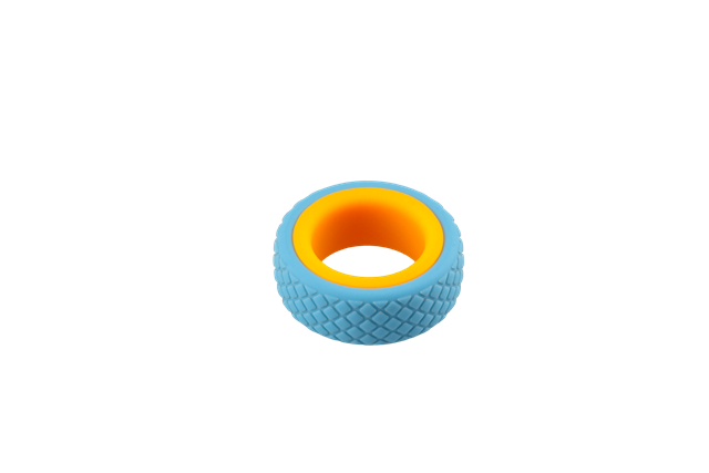 2-In-1 Silicone Cock Ring - Light Blue
