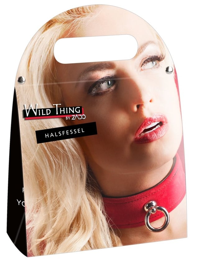 Wild Thing Leather Neckcuff Red S-L