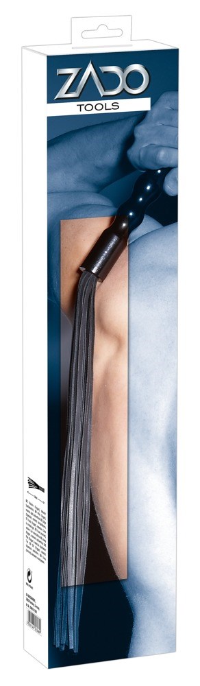 Læderpisk med dildohåndtag