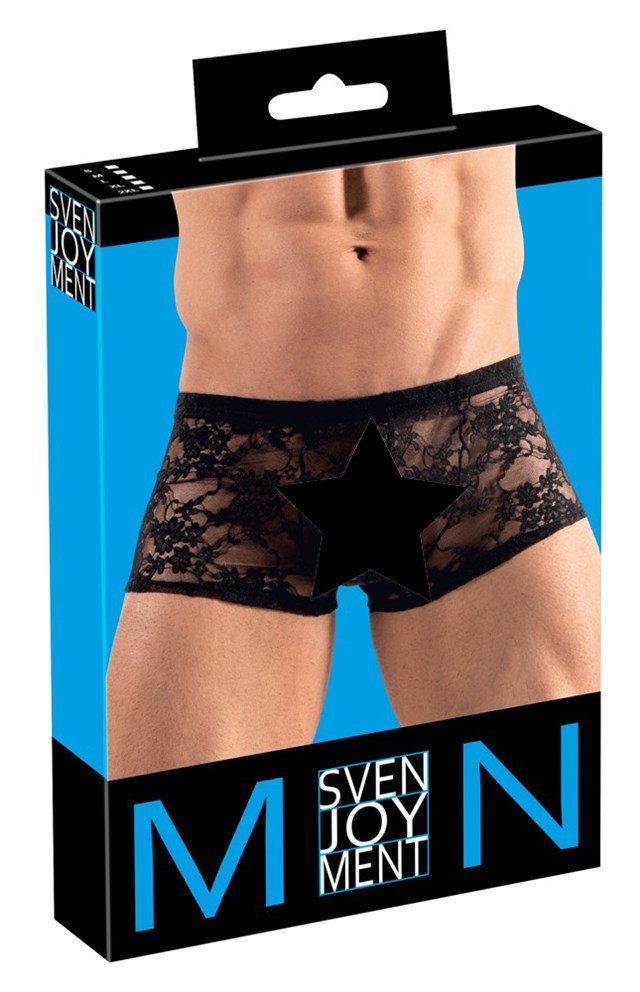 Pants with Floral Lace Pattern - Black