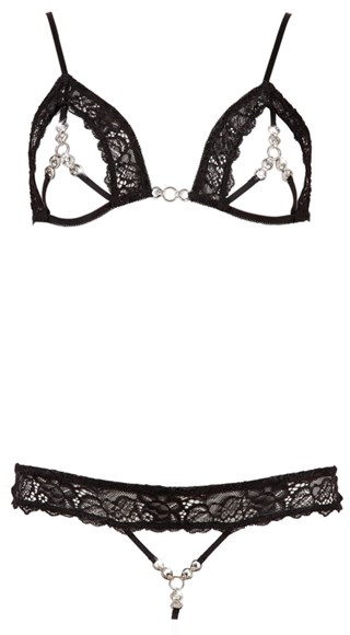Rhinestone Bra Set