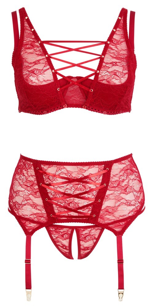 3-piece Sexy Plussize Suspender Set