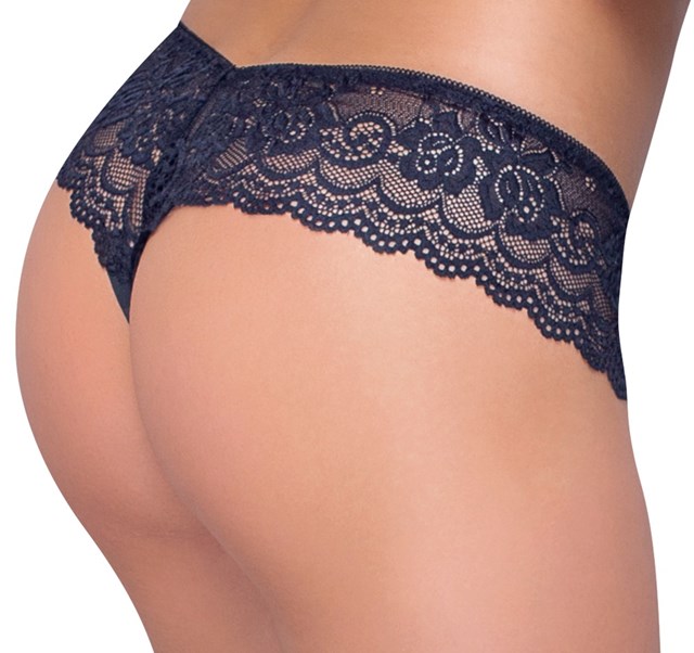 Bløde Briefs med Blonder - Sort