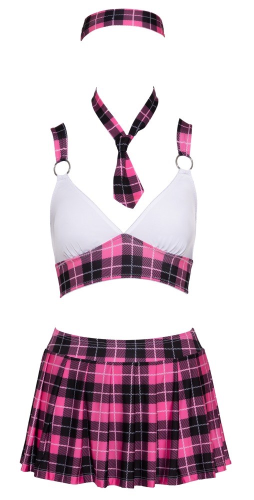 Skoleuniform – Nederdel, Top, Slips og Hårbånd