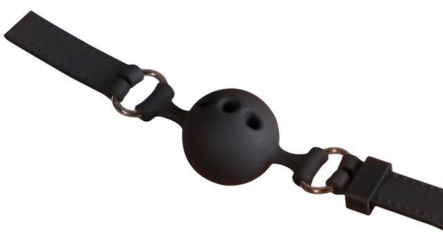 Breathable Silicone Gag - Black