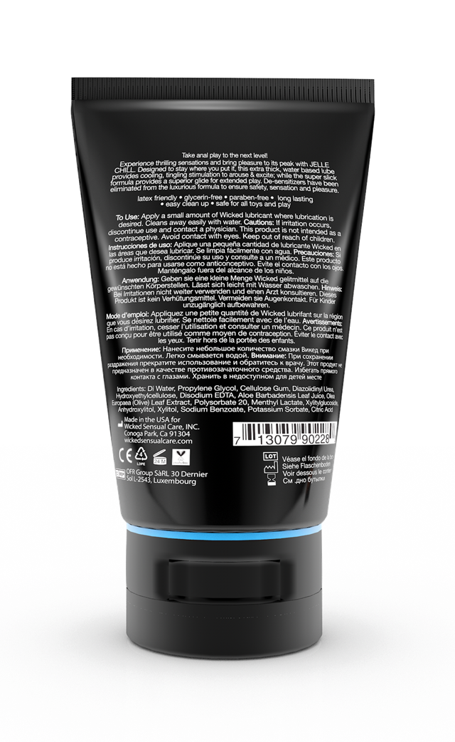 JELLE CHILL - Vandbaseret Glidecreme med køleeffekt 120 ml