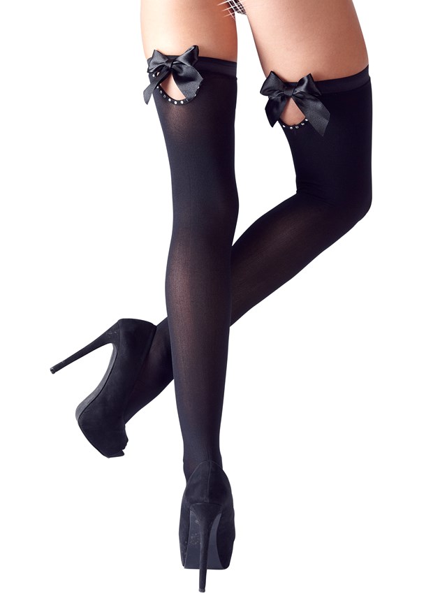 Stay-ups med sløjfer