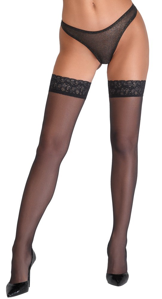 Black hold-up stockings