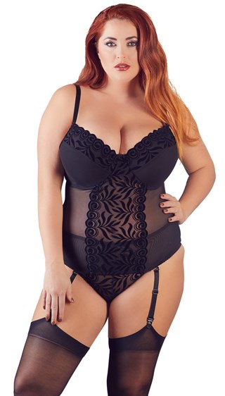 Basque With Suspenders - Plus Size