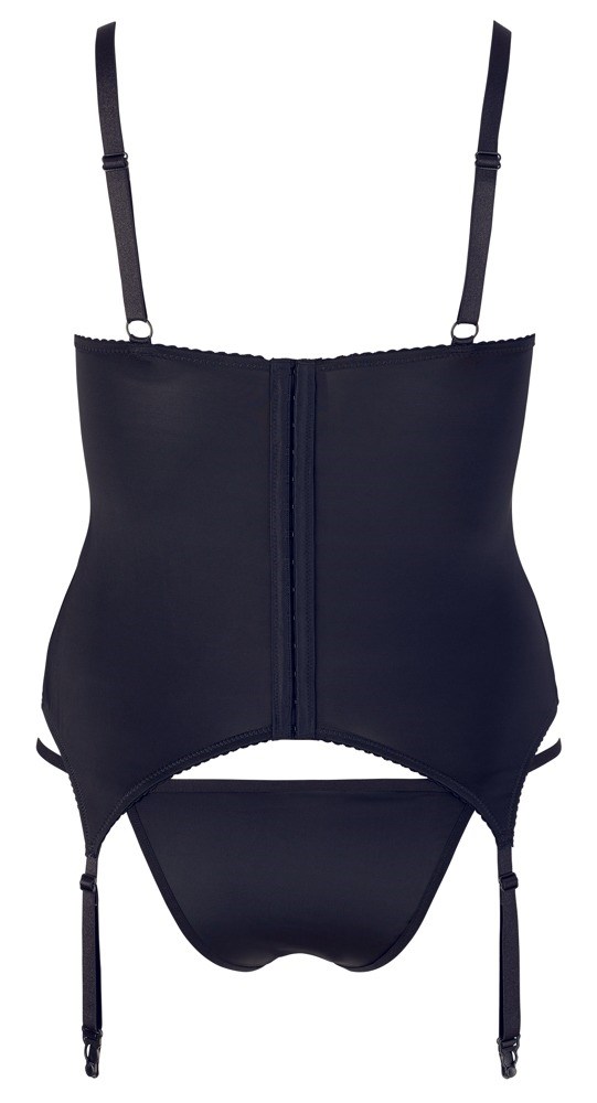 Sort Basque med Blonder