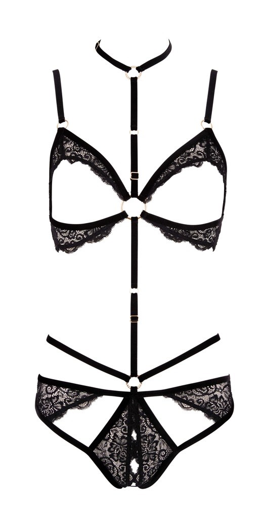 Bundløs Velvet Strap Bodystocking
