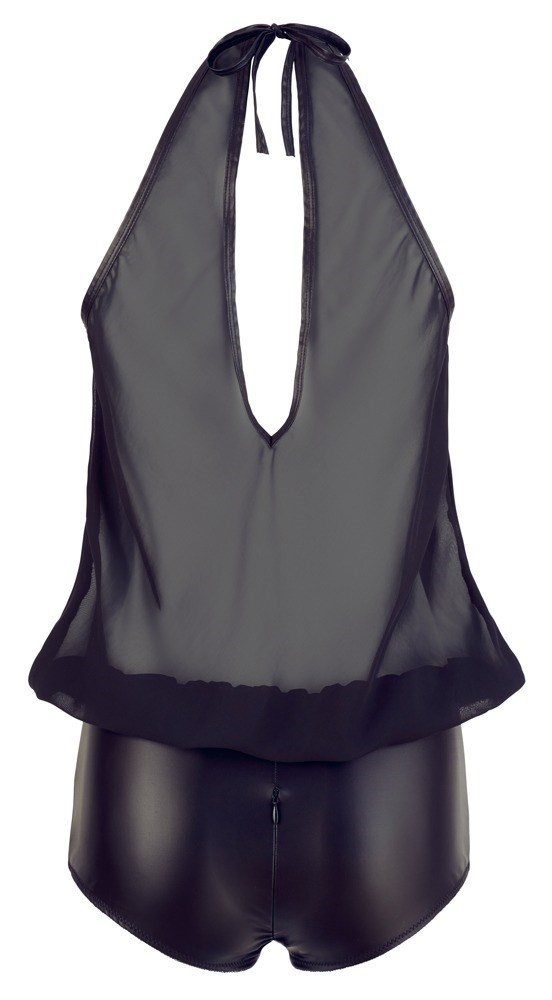 Gennemsigtig Bodystocking i Chiffong