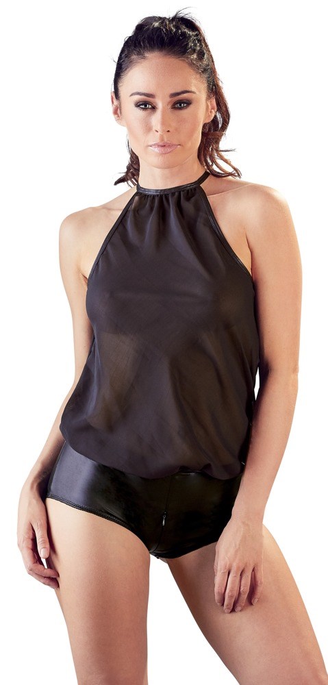 Gennemsigtig Bodystocking i Chiffong