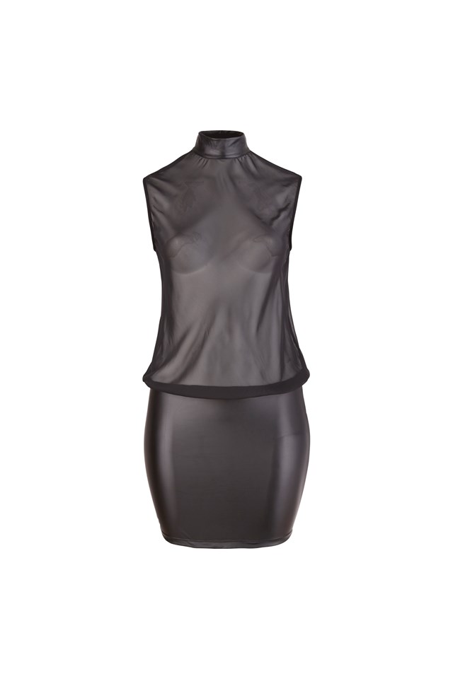 Gennemsigtig minikjole - Plussize