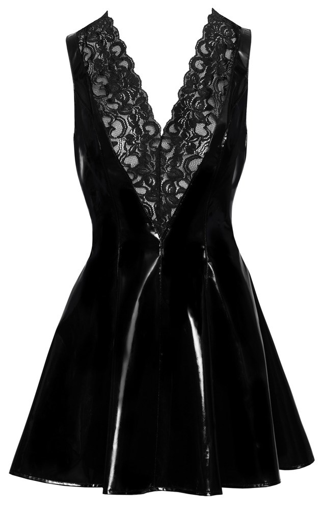 TIGHT-FITTING DRESS WITH FLARED SKIRT