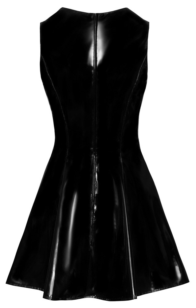TIGHT-FITTING DRESS WITH FLARED SKIRT
