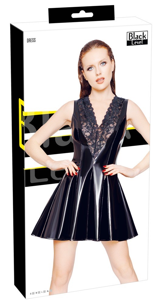 TIGHT-FITTING DRESS WITH FLARED SKIRT